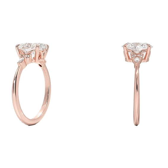 Low Profile Oval Setting Nadia 1.5ct D VVS2 Lab Diamond Engagement Ring (OV 3132)