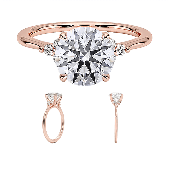 Melody 1ct D VVS1 Lab Diamond Engagement Ring (RD 3130)
