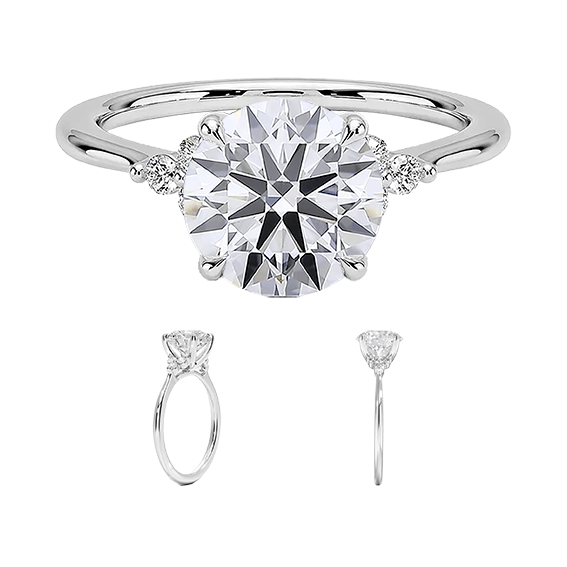 Melody 1ct D VVS1 Lab Diamond Engagement Ring (RD 3130)