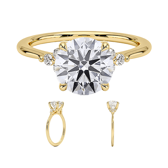Melody 1ct D VVS1 Lab Diamond Engagement Ring (RD 3130)