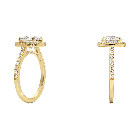 Odessa Hidden Halo 1.5ct D VVS2  Lab Diamond Engagement Ring(RD 1133)