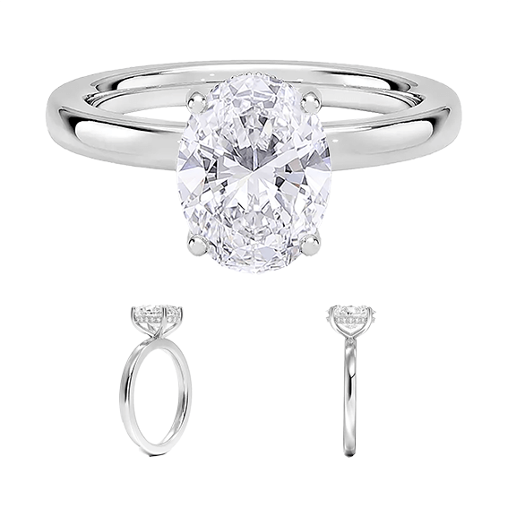 Sydney Perfect Fit 2ct E VVS2 Oval Lab Diamond Engagement Ring Oval Cut (OV 3123)