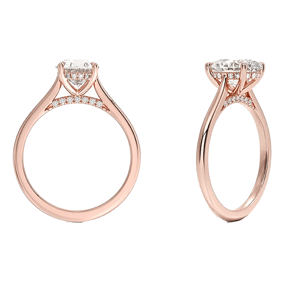 Adorned Dawn 2ct E VVS2 Oval Lab Diamond Engagement Ring (OV 3127)