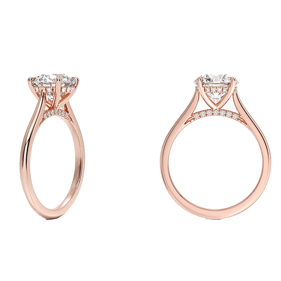 Classic Dawn Four-Prong Engagement Ring 14k 1.5ct D VVS2 Solitaire Round Brilliant Cut Lab Diamond (RD 2131)
