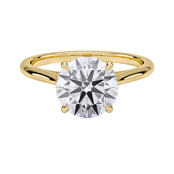 Classic Dawn Four-Prong Engagement Ring 14k 1.5ct D VVS2 Solitaire Round Brilliant Cut Lab Diamond (RD 2131)