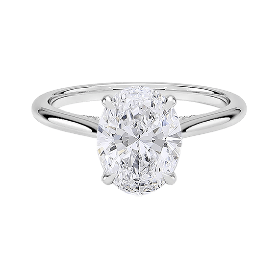Adorned Dawn 2ct E VVS2 Oval Lab Diamond Engagement Ring (OV 3127)