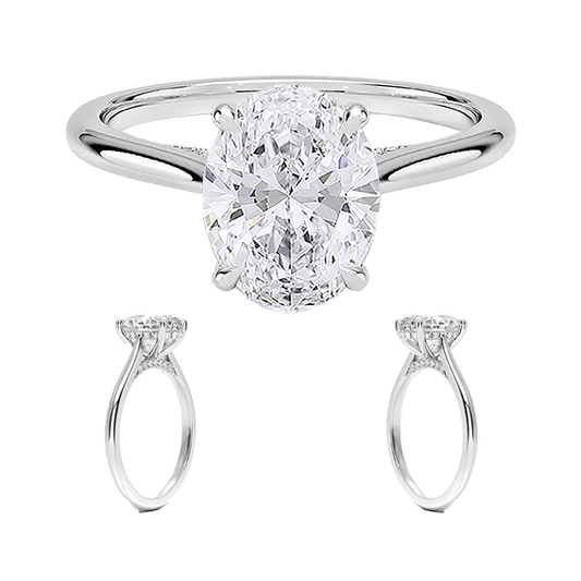 Adorned Dawn 2ct E VVS2 Oval Lab Diamond Engagement Ring (OV 3127)