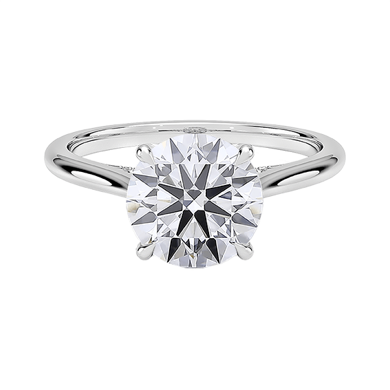 Classic Dawn Four-Prong Engagement Ring 14k 1.5ct D VVS2 Solitaire Round Brilliant Cut Lab Diamond (RD 2131)