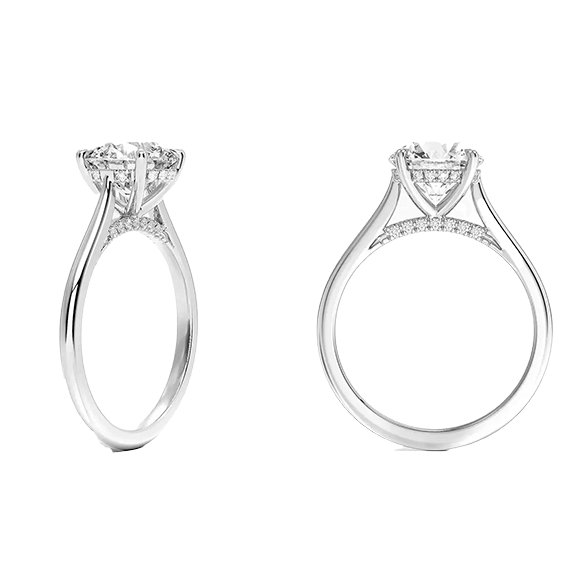 Classic Dawn Four-Prong Engagement Ring 14k 1.5ct D VVS2 Solitaire Round Brilliant Cut Lab Diamond (RD 2131)