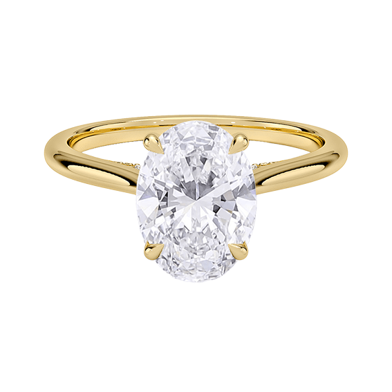 Classic Dawn Four-Prong 14k 2.5CT  E VVS2 OVAL 1.8mm Oval Cut 1/10 Lab Diamond Engagement Ring  (OV 3119)