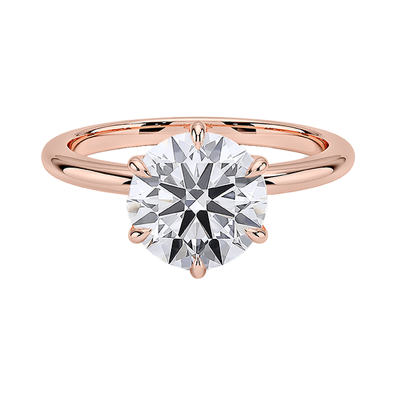 Secret Halo Six-Prong 14k 1ct D VVS1 Solitaire Round Brilliant Cut Lab Diamond Engagement Ring (RD 1129)