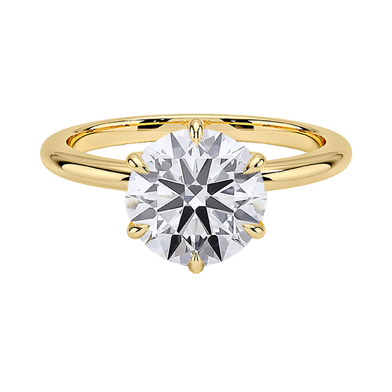 Secret Halo Six-Prong 14k 1ct D VVS1 Solitaire Round Brilliant Cut Lab Diamond Engagement Ring (RD 1129)