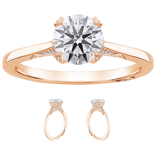 Simply Tacoli 14K 2ct D VVS2 Brilliant Round Lab Diamond Engagement Ring (RD 1152)
