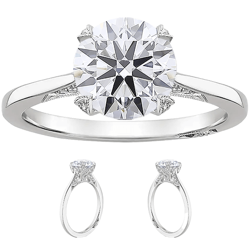 Simply Tacoli 14K 2ct D VVS2 Brilliant Round Lab Diamond Engagement Ring (RD 1152)