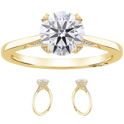 Simply Tacoli 14K 2ct D VVS2 Brilliant Round Lab Diamond Engagement Ring (RD 1152)