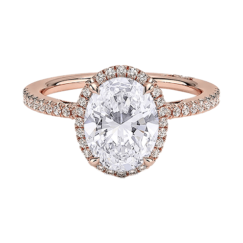 Simply Tacori Cathedral Drape Halo 2ct E VVS2  Oval Lab Diamond Engagement Ring (OV 3139)