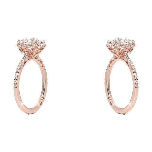 Simply Tacori Cathedral Drape Halo 2ct E VVS2  Oval Lab Diamond Engagement Ring (OV 3139)