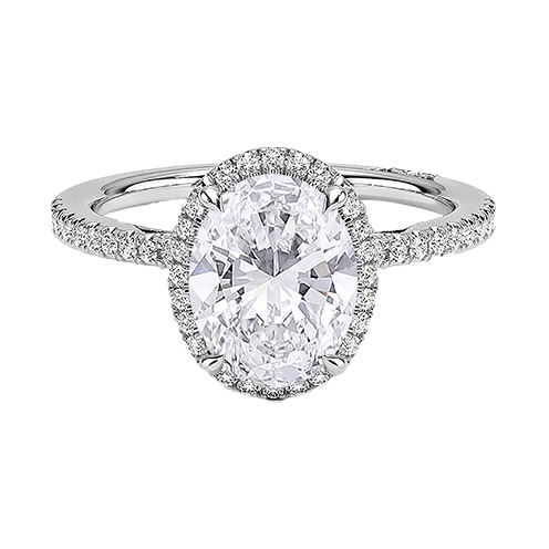 Simply Tacori Cathedral Drape Halo 2ct E VVS2  Oval Lab Diamond Engagement Ring (OV 3139)