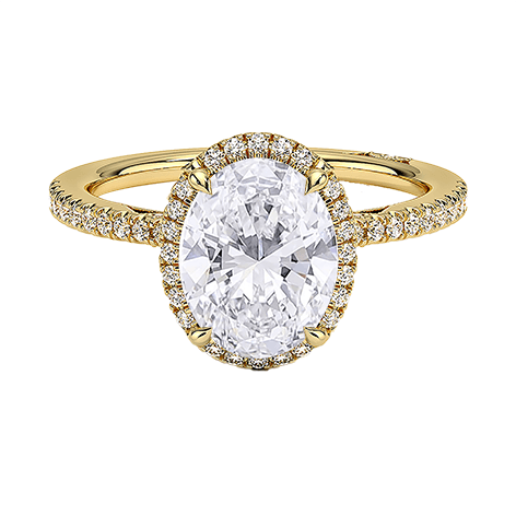 Simply Tacori Cathedral Drape Halo 2ct E VVS2  Oval Lab Diamond Engagement Ring (OV 3139)