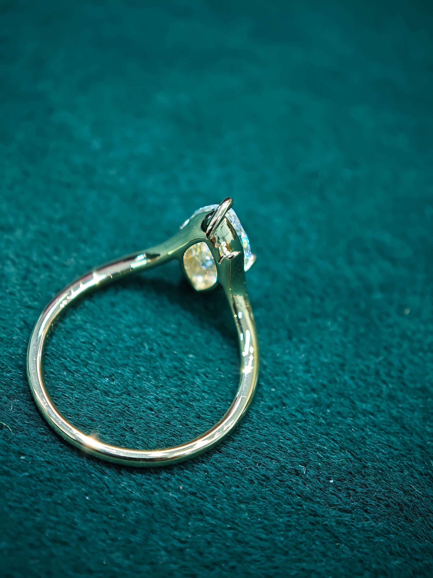 14K Gold V-Shape Lab Marquise Diamond Ring Trio 1.5ct F vs1  (MARX 8120)