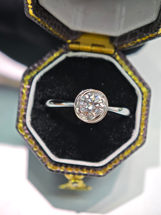 Ethereal Twist 0.50ct Lab Diamond Ring in 14K White Gold ( ROX 839 )