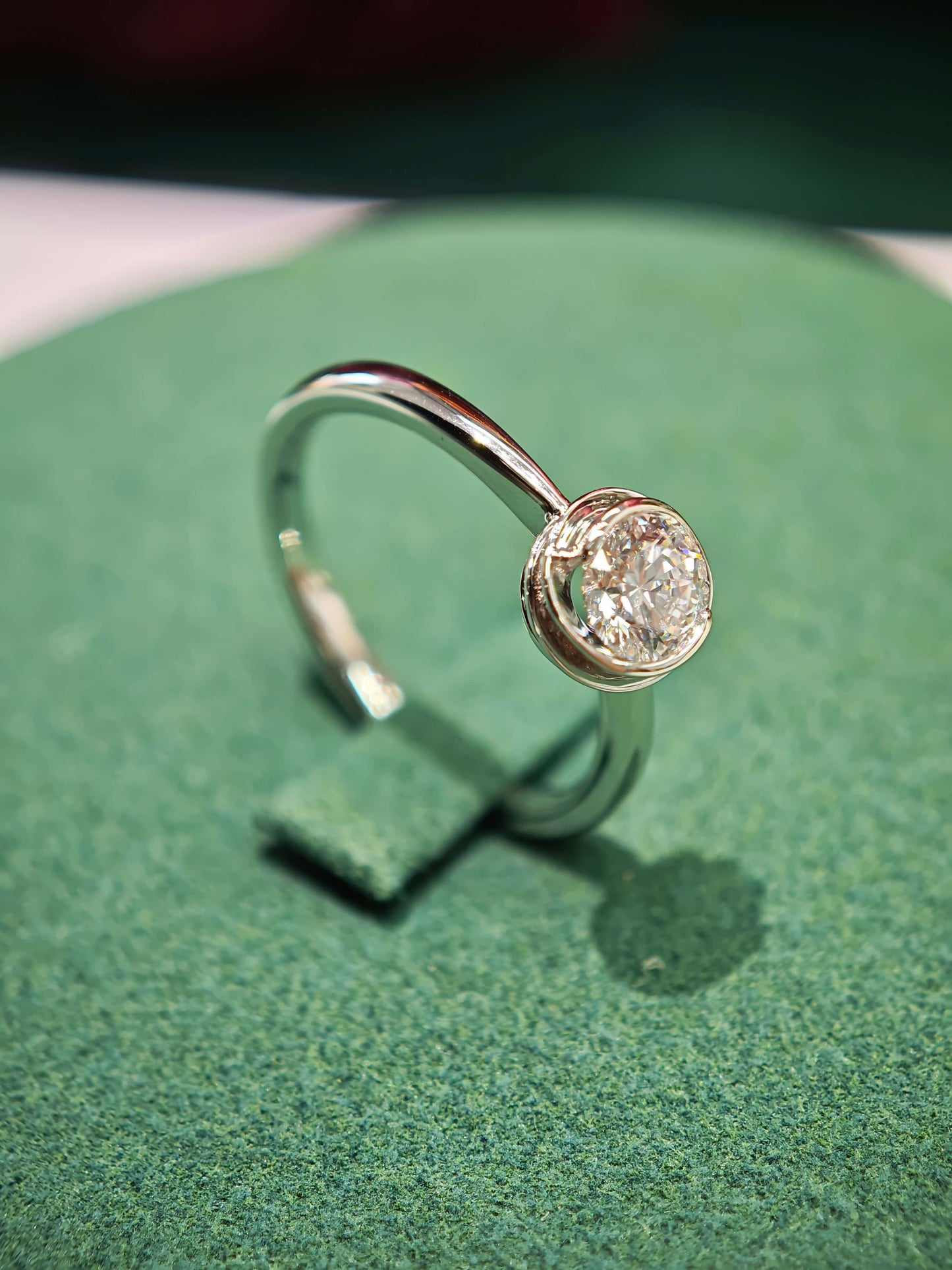 Ethereal Twist 0.50ct Lab Diamond Ring in 14K White Gold ( ROX 839 )