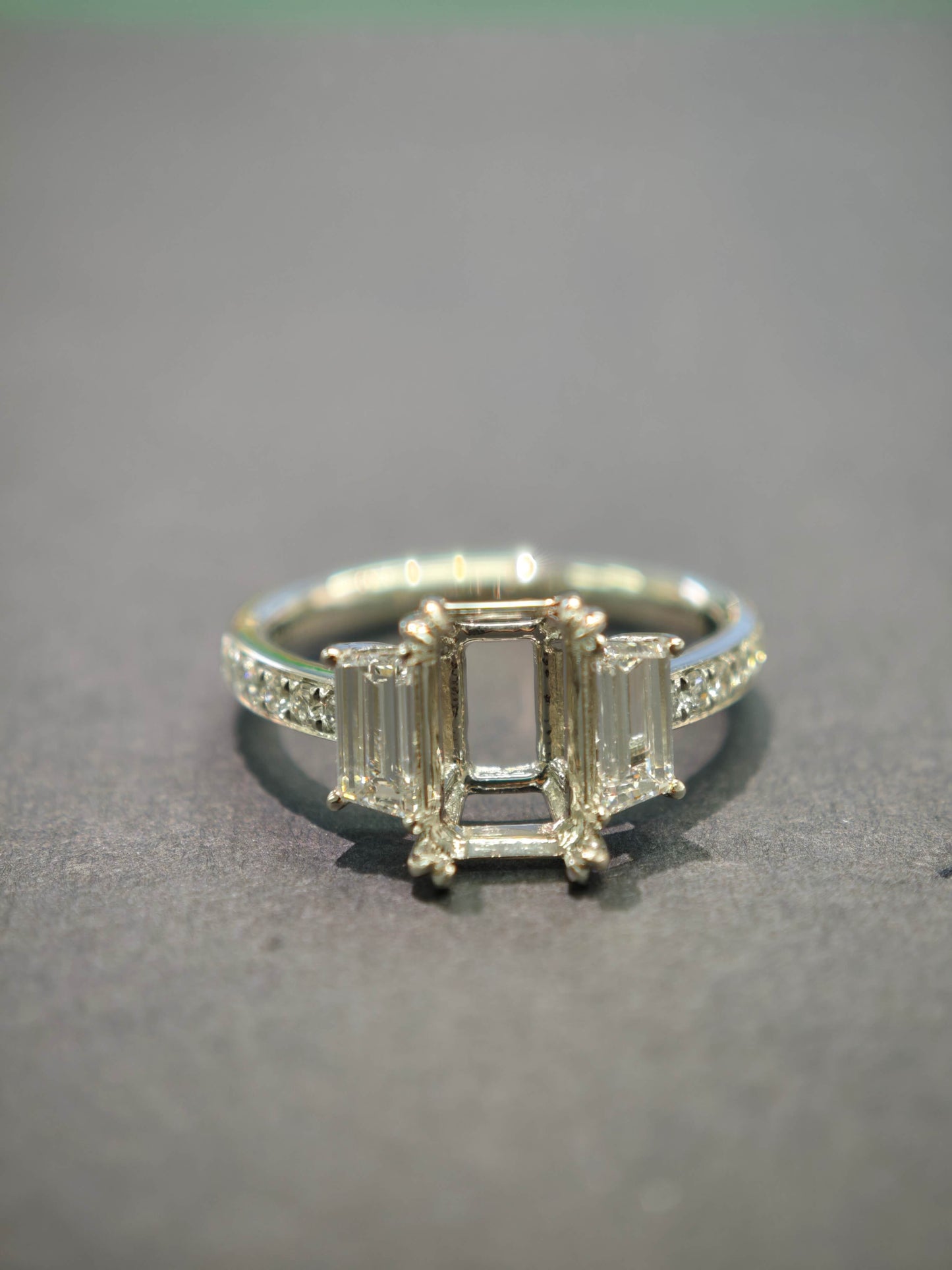 Lab Diamond Engagement Ring, 14K Gold, 2CT, F VS1, Emerald Cut,IGI Certified,Engagement Rings(EMX 4190)