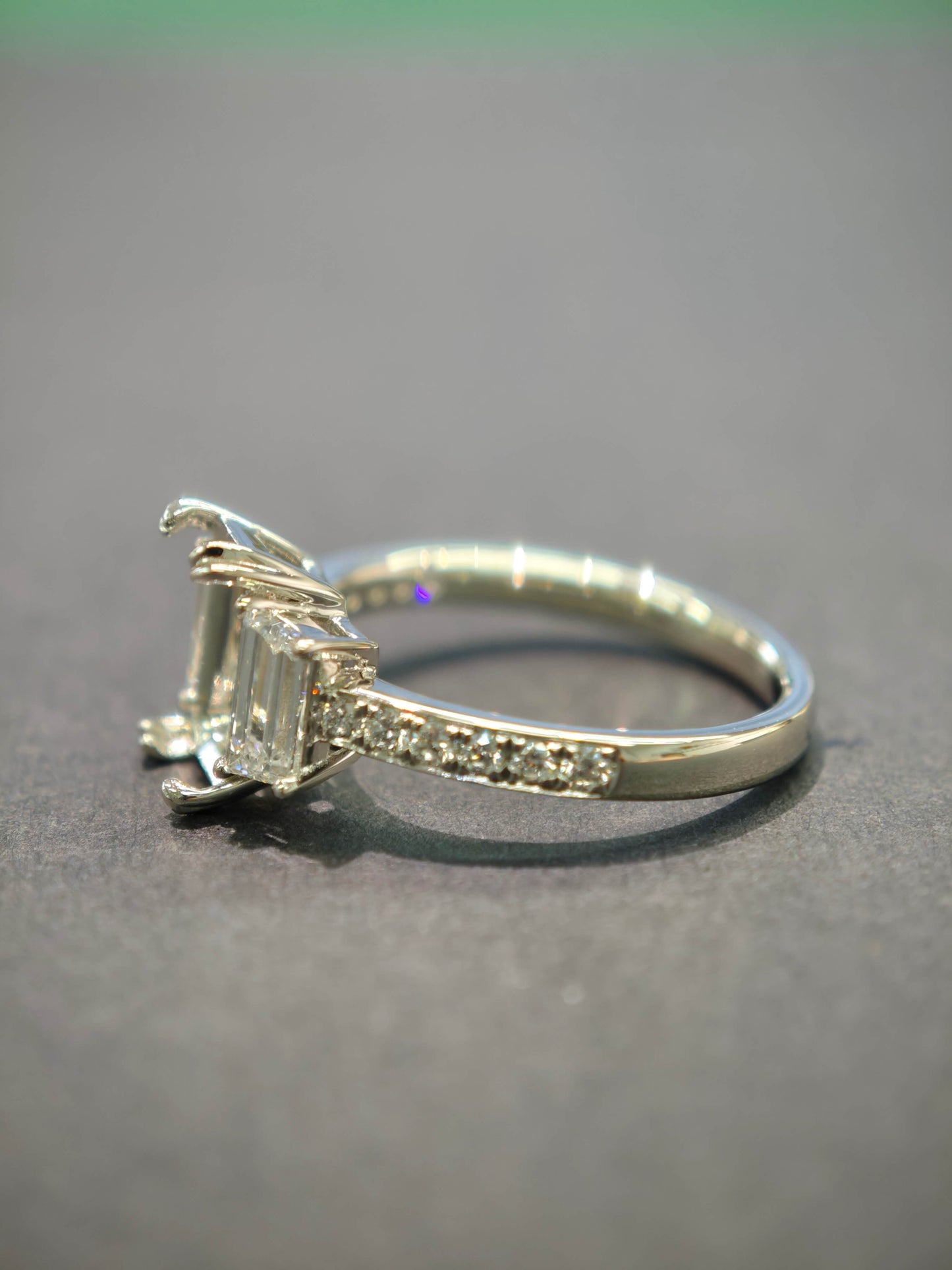 Lab Diamond Engagement Ring, 14K Gold, 2CT, F VS1, Emerald Cut,IGI Certified,Engagement Rings(EMX 4190)