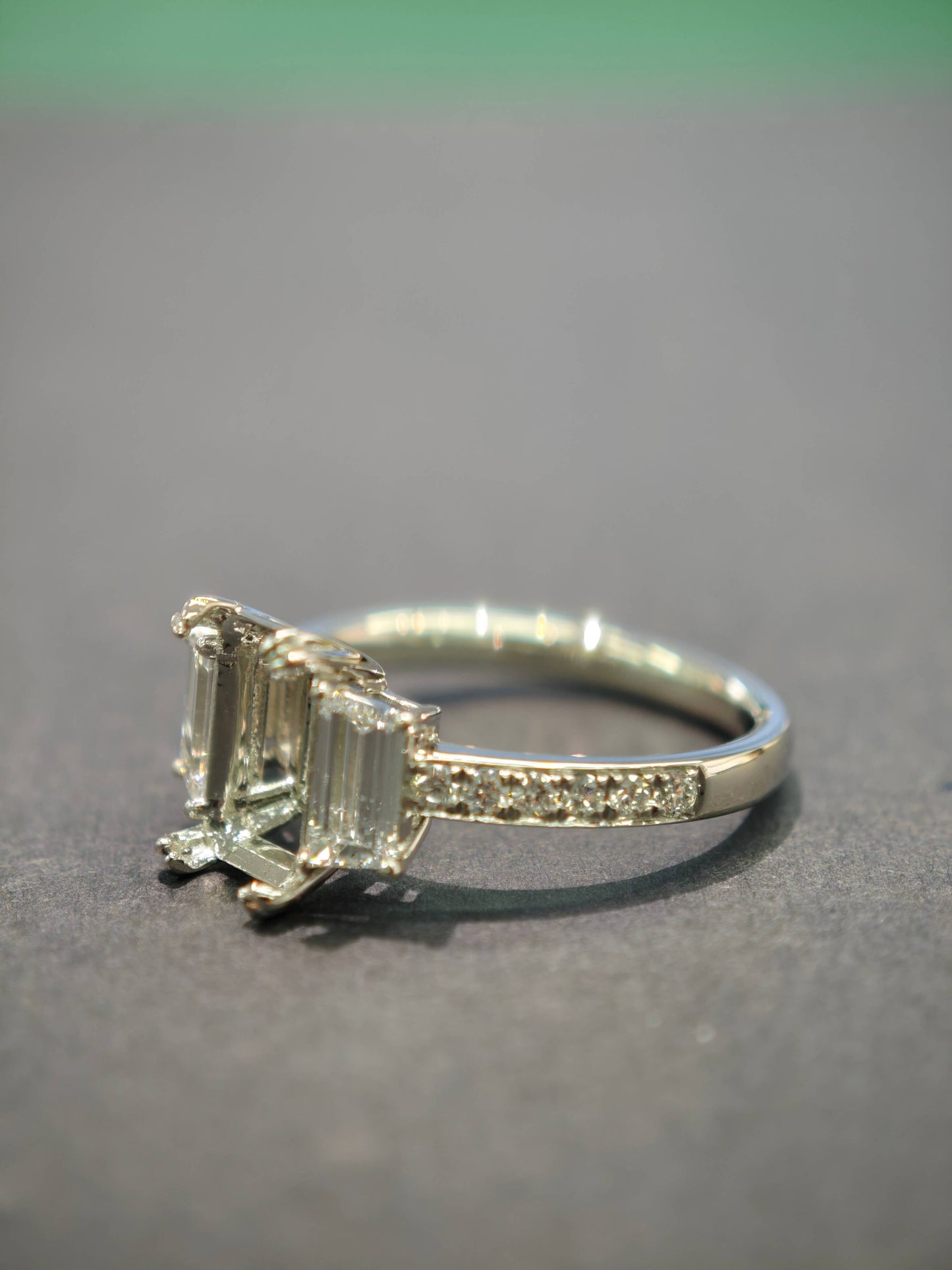 Lab Diamond Engagement Ring, 14K Gold, 2CT, F VS1, Emerald Cut,IGI Certified,Engagement Rings(EMX 4190)