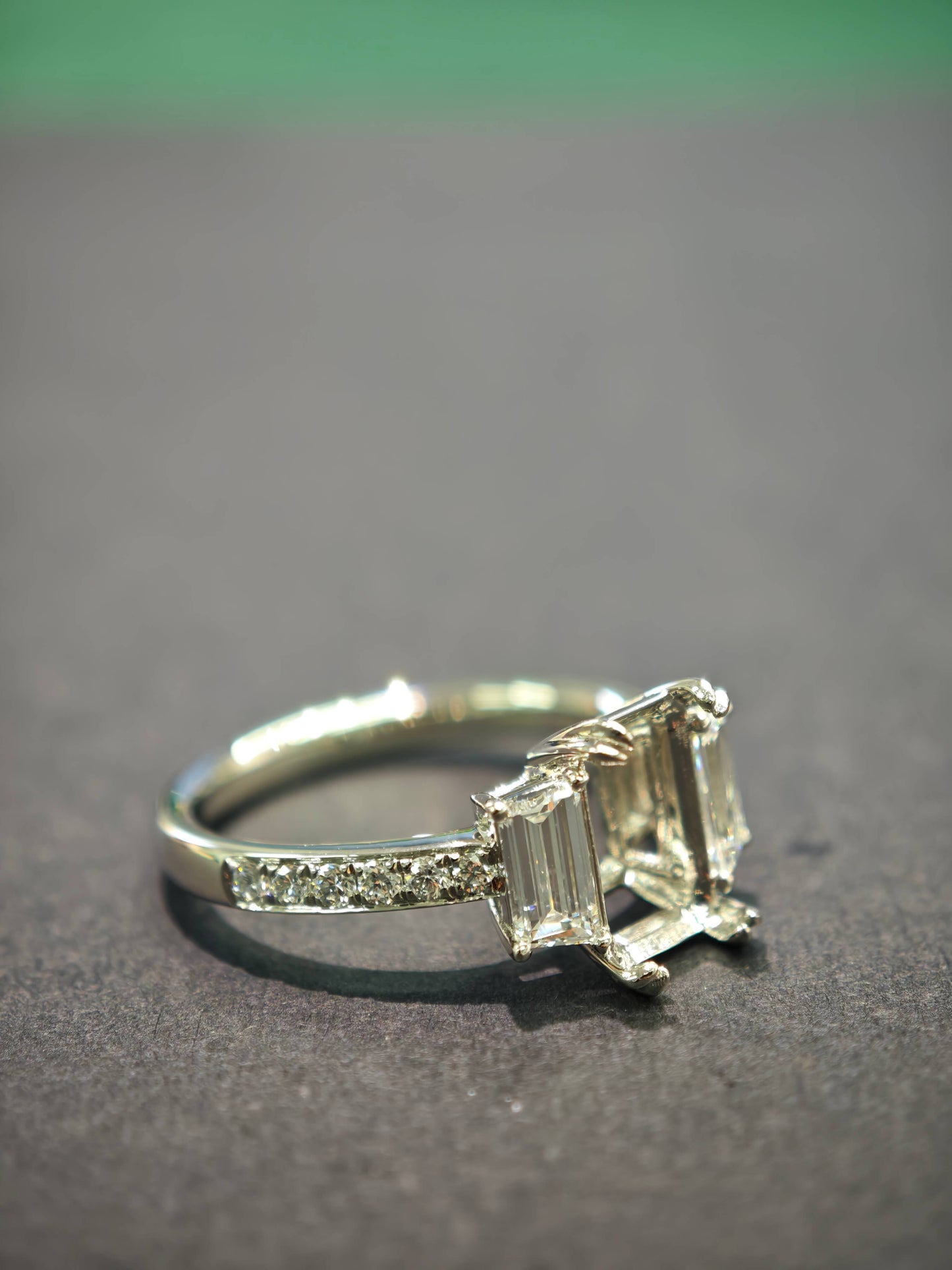Lab Diamond Engagement Ring, 14K Gold, 2CT, F VS1, Emerald Cut,IGI Certified,Engagement Rings(EMX 4190)