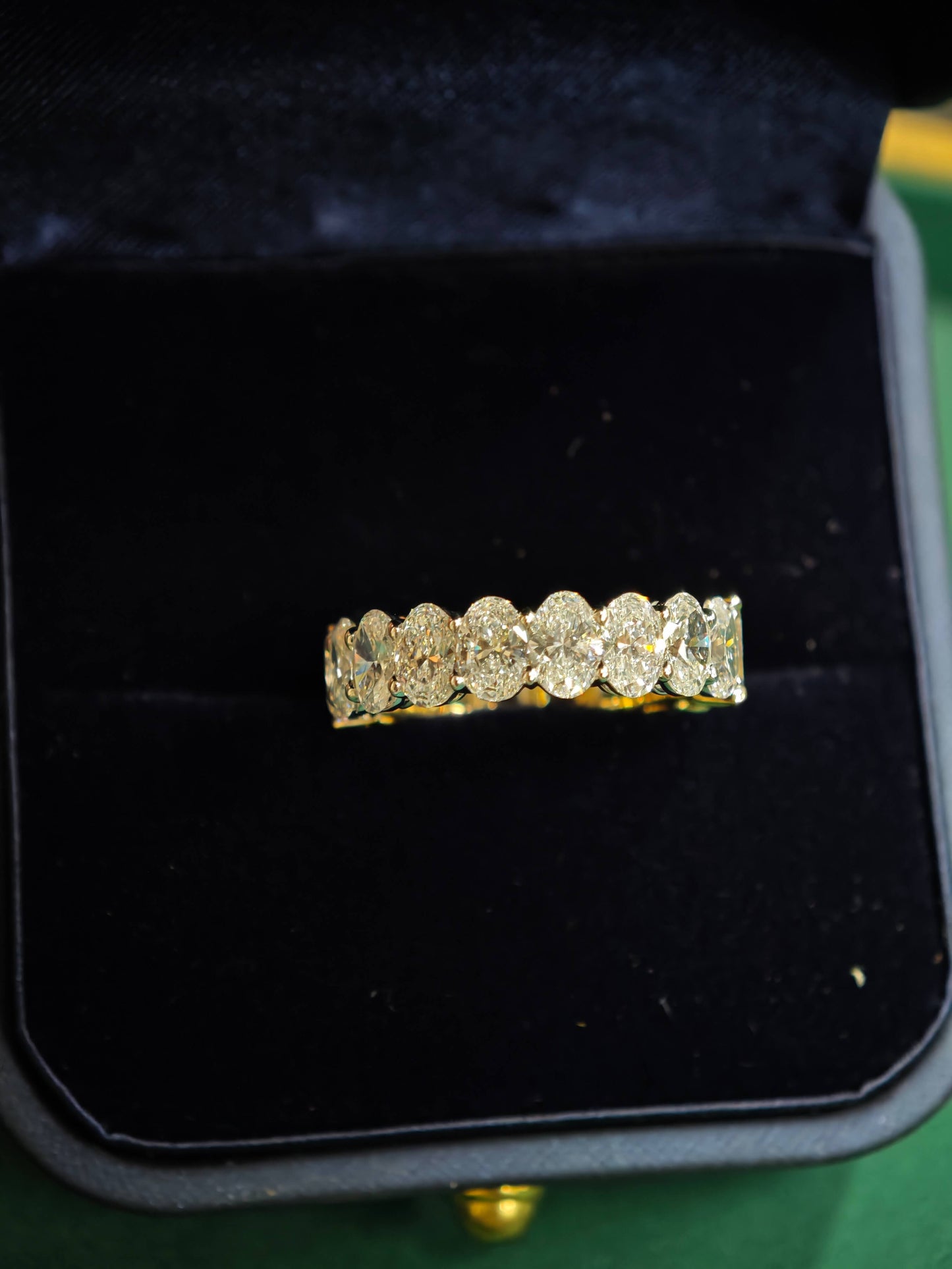 Solid 18K Gold Two-Tone Lab Diamond Eternity Band Ring (BMX 0980)