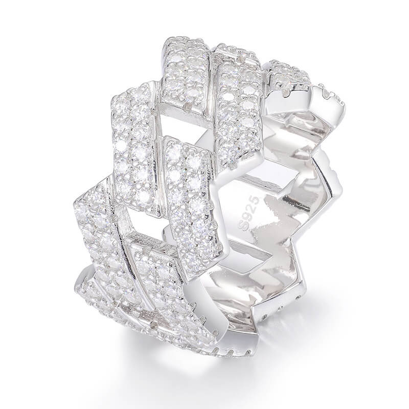 Classic Men's Eternal Band Moissanite Ring S925 Sterling Silver (BMS121)