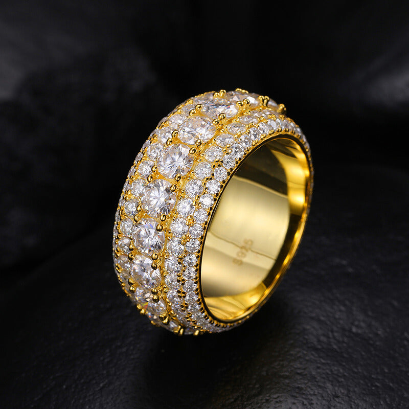 Classic Men's Eternity Rings Moissanite S925 Sterling Silver (BMS118)