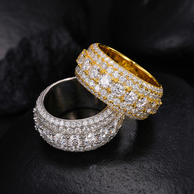 Classic Men's Eternity Rings Moissanite S925 Sterling Silver (BMS118)