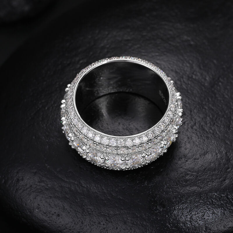 Classic Men's Eternity Rings Moissanite S925 Sterling Silver (BMS118)