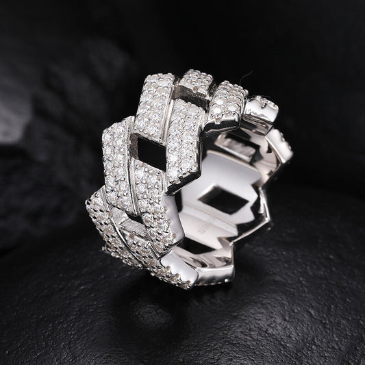 Classic Men's Eternal Band Moissanite Ring S925 Sterling Silver (BMS121)
