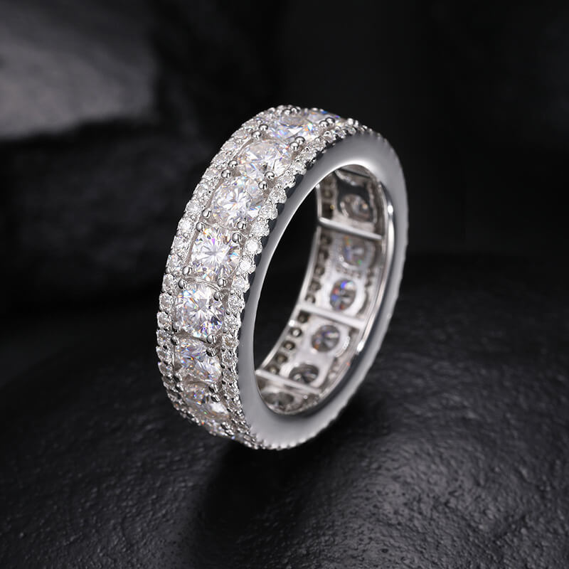 Classic Men's Eternal Band Moissanite Ring S925 Sterling Silver (BMS120)