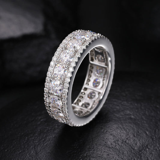 Classic Men's Eternal Band Moissanite Ring S925 Sterling Silver (BMS120)