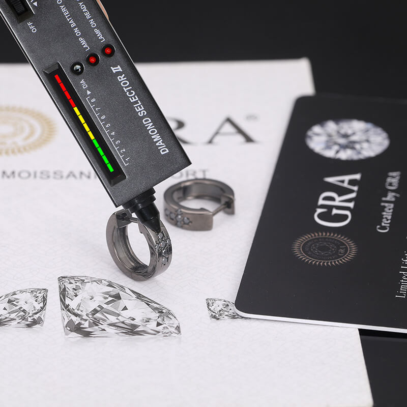 Classic Men's Studs Earrings Black Moissanite S925 Sterling Silver (BMS125)