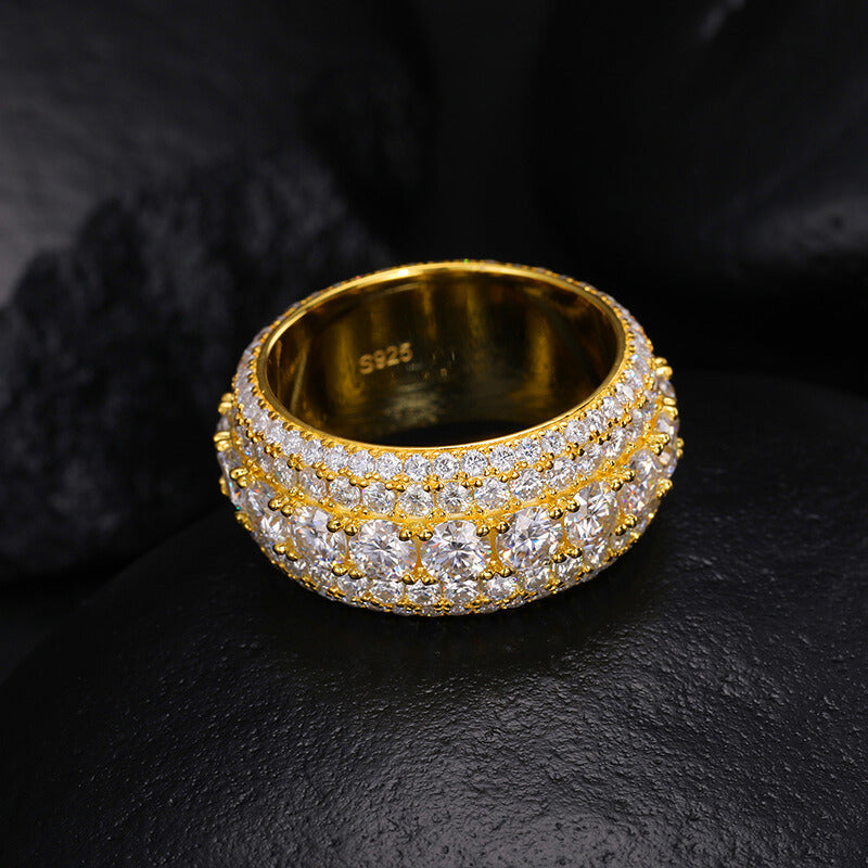 Classic Men's Eternity Rings Moissanite S925 Sterling Silver (BMS118)