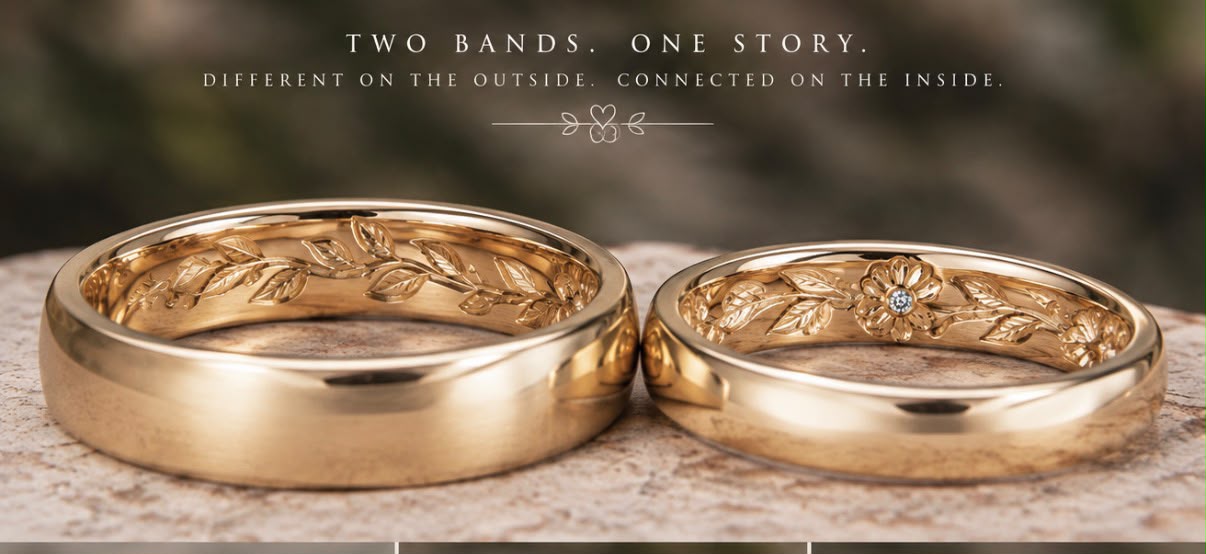 Liv TIKTOK LIVESTREAM 2-1 deposit link 14K men ring engraveing inside and also women main ring engraving inside size 9.5