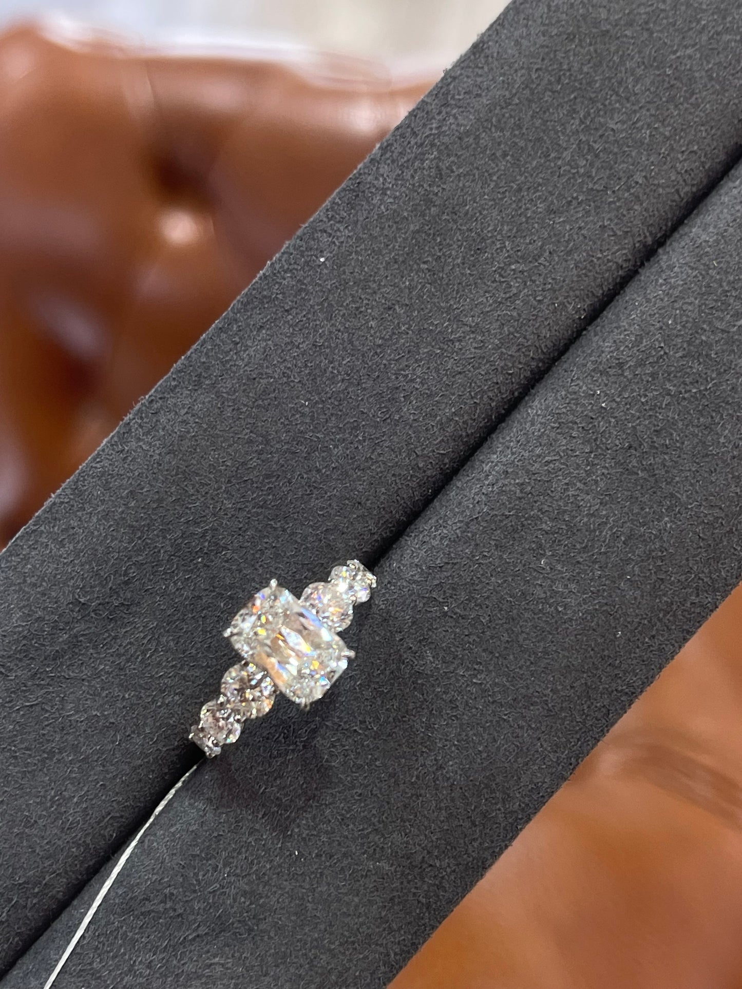 TIKTOK LIVESTREAM 18K Yellow Paved band  4ct ashoka cut lab grown diamond with size 8.5 EVVS2