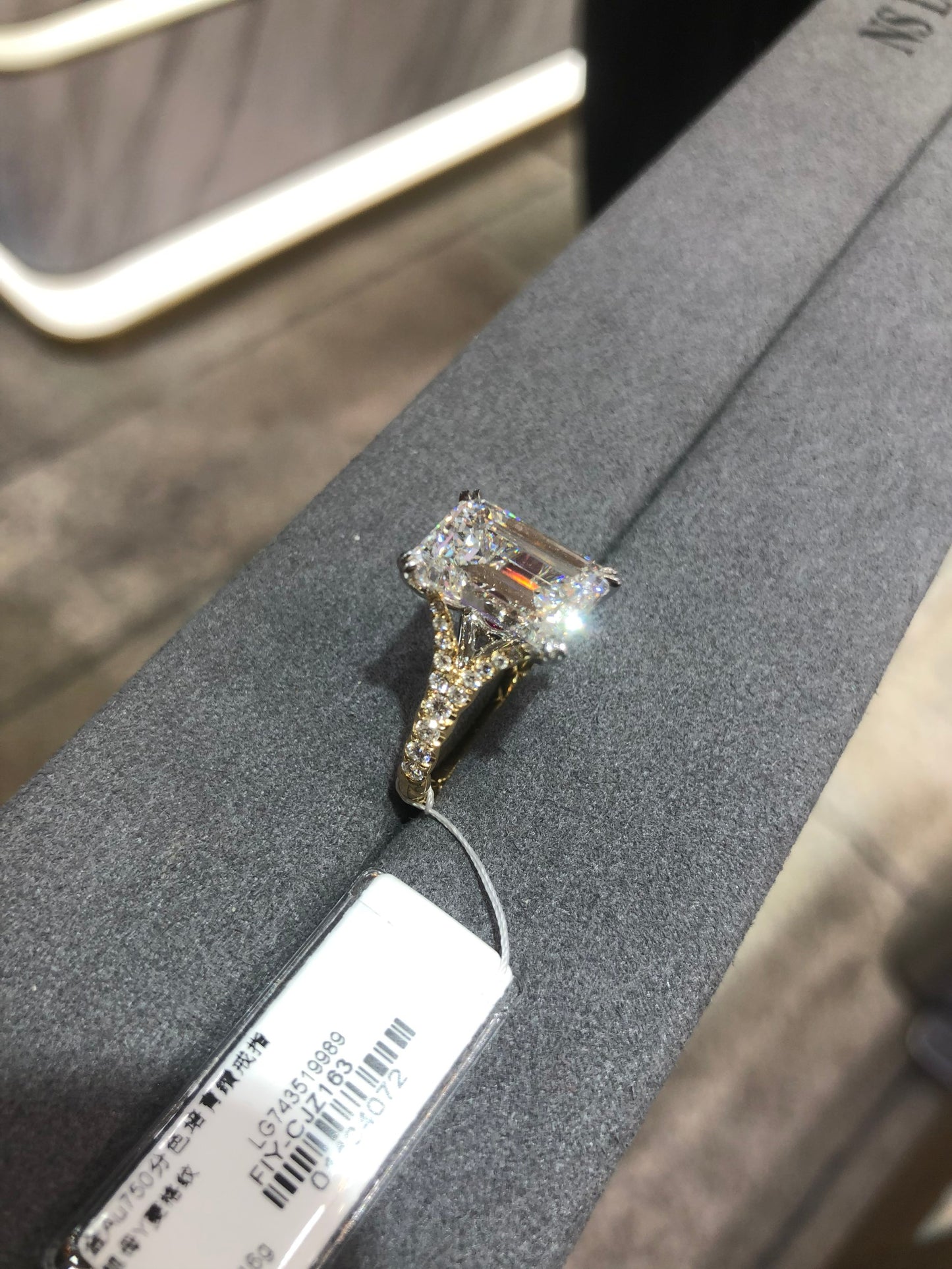 link -3-1-erica-TIKTOK LIVESTREAM Ring set 18k YELLOW GOLD 14K yellow gold  Lab Emerald eternity 5ct and emerald 6ct F VVS2  double claws 2-tone 2 products