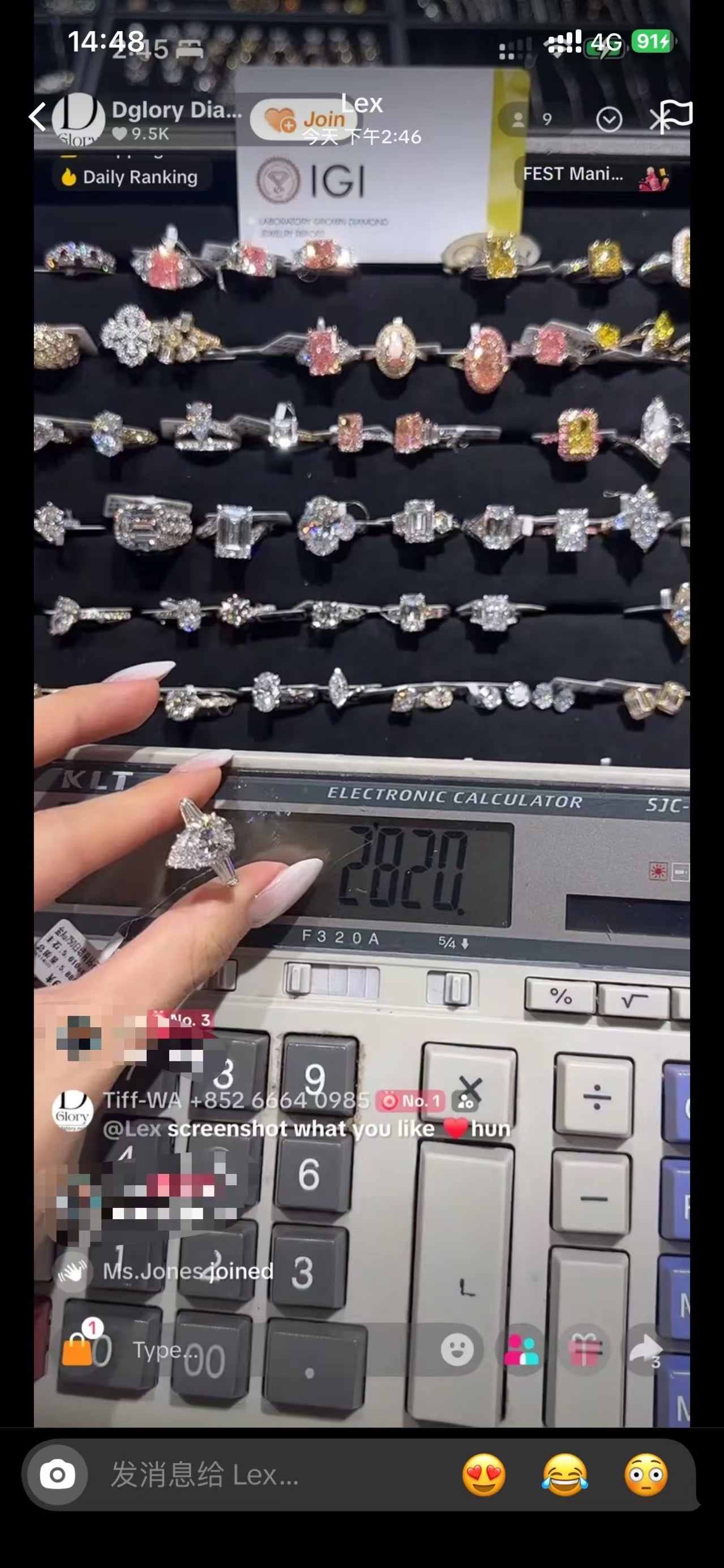 Le 2-1 link TIKTOK LIVESTREAM 5.0ct 18K Gold Lab Pear Diamond Ring side stones 1.446ct- Pear cut Water Drop Shape,E VS1 Cathedral Setting Size 6