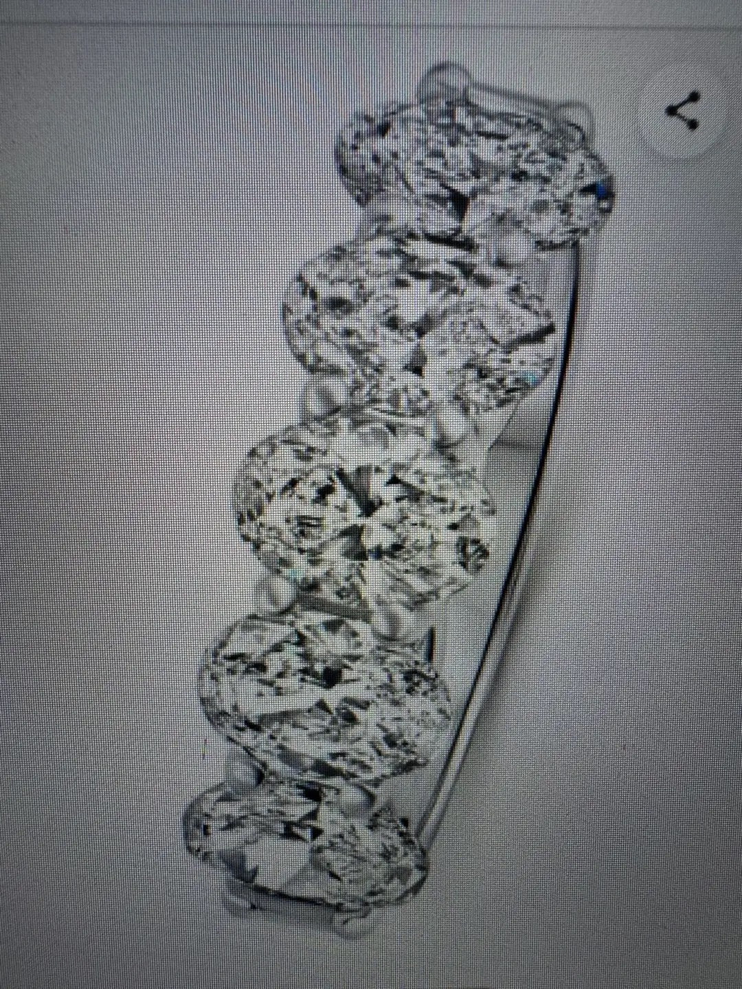 don Tiktok Livestream solid 14k white gold Band with 5pcs each piece 0.3ct oval ,total 1.5ct size 6.5