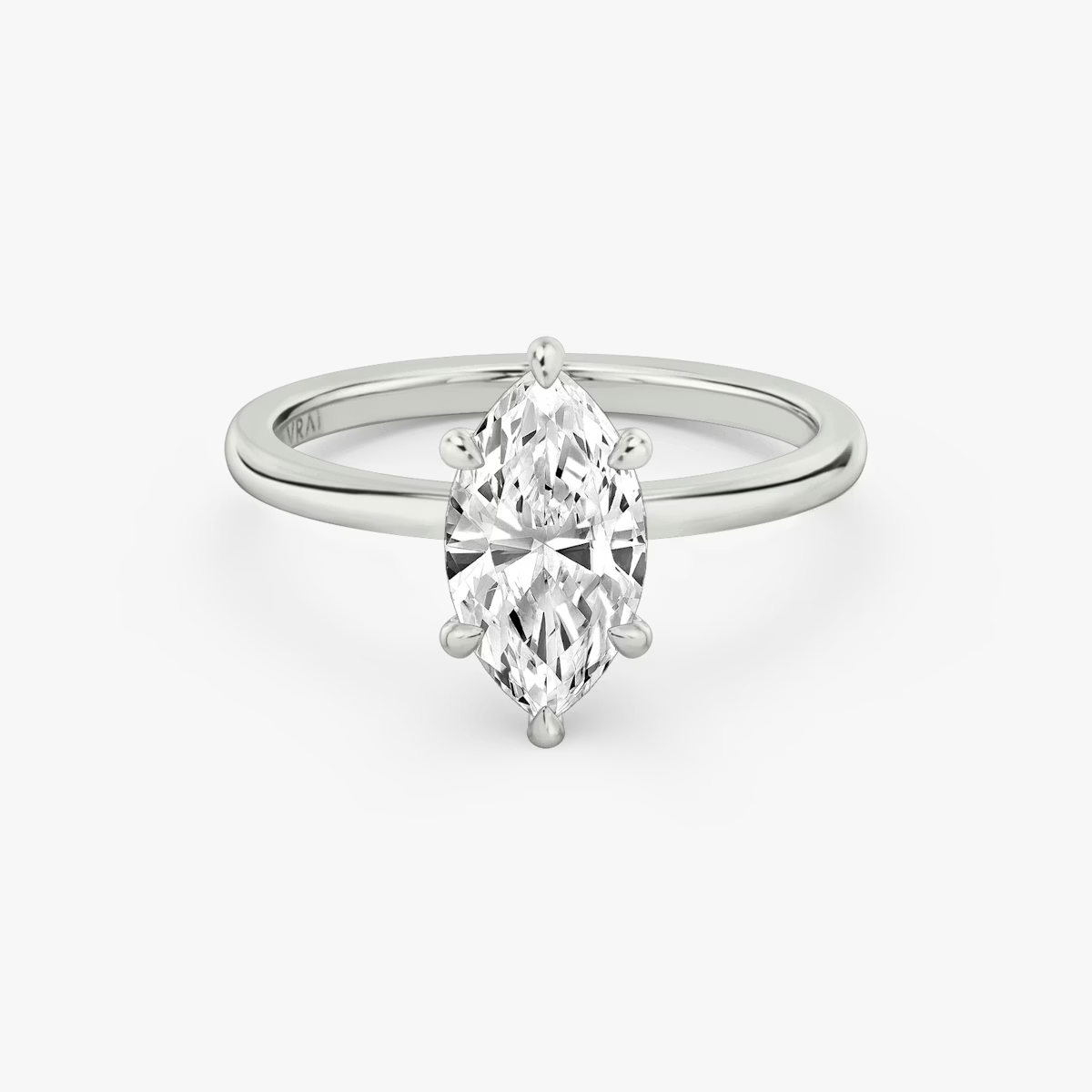 M link 2-2 Tiktoklivestream 18K White Gold plain band 3ct hidden halo  Solitaire Marquise Diamond 6-prong Ring D VVS1  IGI and GIL two certificates (Copy)