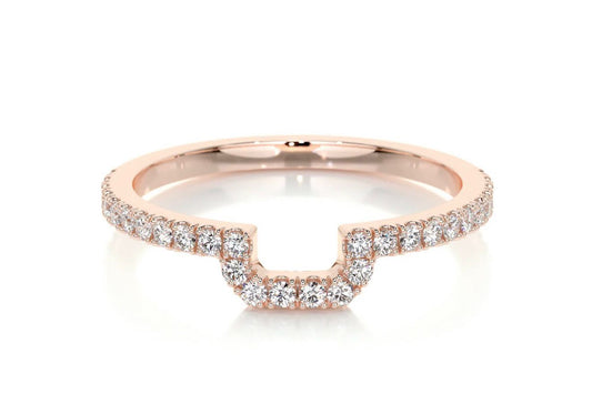 TIKTOK lIVESTREAM 14k rose gold  band 1.9mm   26pcs round lab diamonds  0.3tcw DEF VS