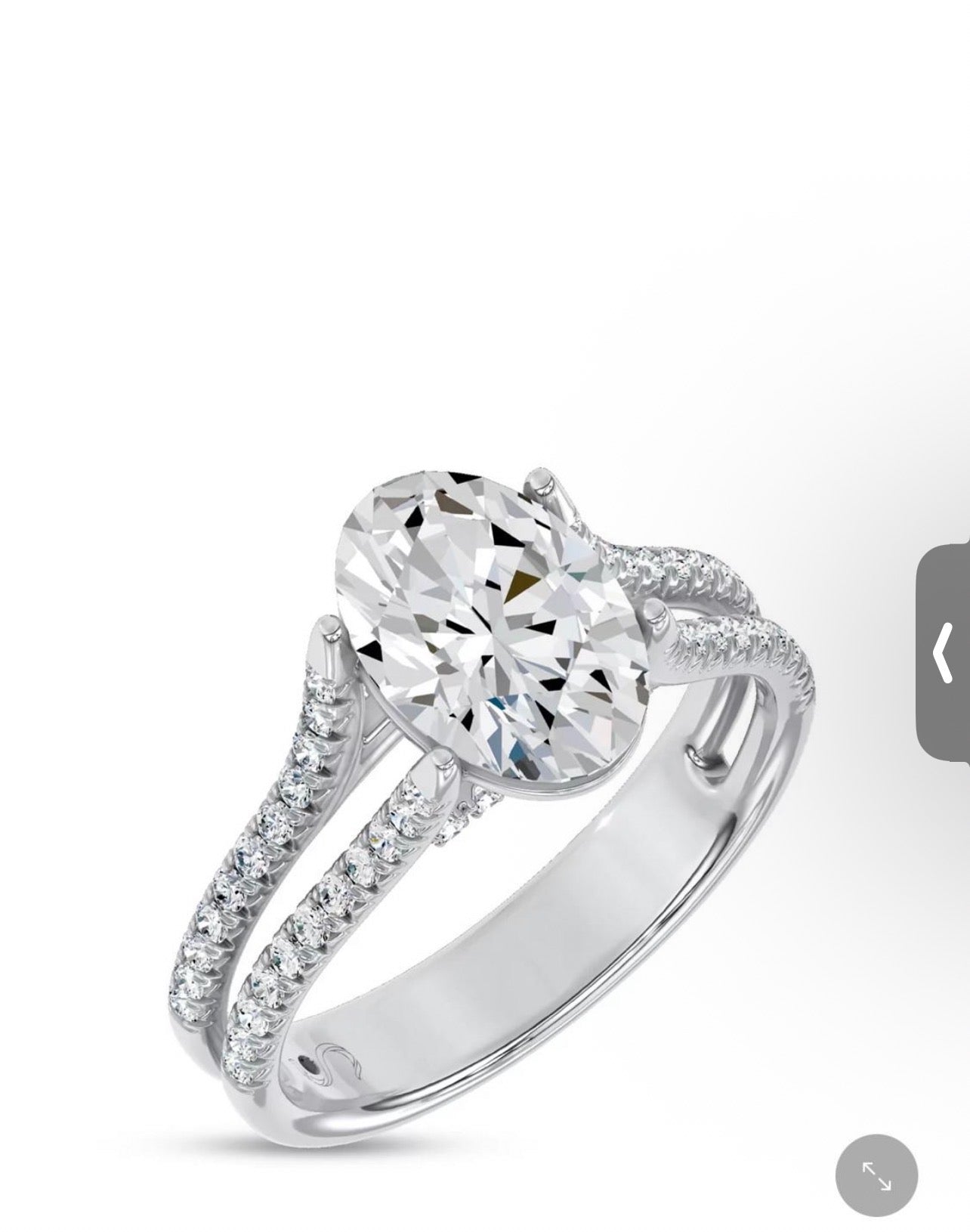 Ca 2-2 link TIKTOK LIVESTREAM 18K 3.77ct emerald cut split shank approx total wideth 3mm each 1.5mm lab grown diamonds with IGI certificate LG750561627 size 7.5 (Copy)
