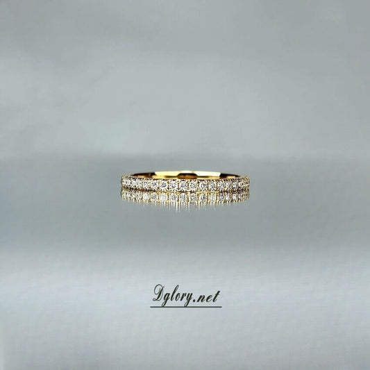 14k 1.5mm Lab Diamond Band Approx Color EF Clarity VS band width 1.8mm Wedding Band, Lab Grown Created Diamond, Band For Her, Ring Band (001 b - 2)
