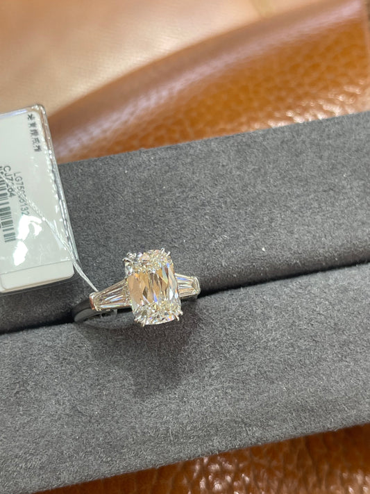 Mary 50% Balance TIKTOK LIVESTREAM 14KYellow gold 2.5ct Ashoka cut Solitaire  flat band width 2.2-2.5mmVintage Lab Diamond Ring E Color VVS2 Clarity